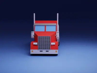 Low Poly Truck Free 3D model
