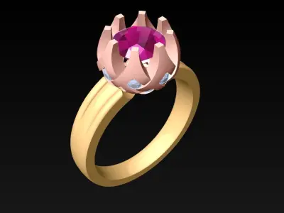 Diamond Ring - Womens Rings - N716900 3D print model