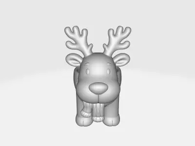 Adorable Reindeer Planter Cute Holiday Deer Pot Christmas Desk  3D print model