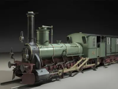 Steyerdorf Steam Locomotive Engine Free 3D model