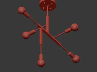 LAMBERT FILS STUDIO CLIFF SUSPENSION LAMP black 3D model