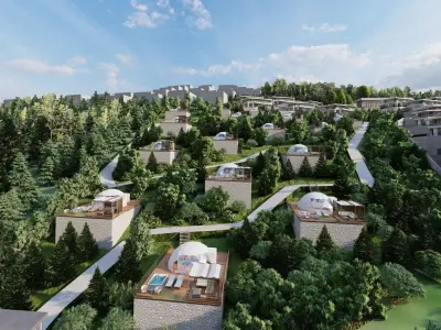 Modern Mountain Villas Igloos Hotel  3D model