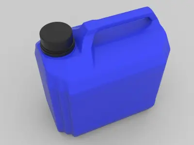 Plastic jerrycan Low-poly 3D model