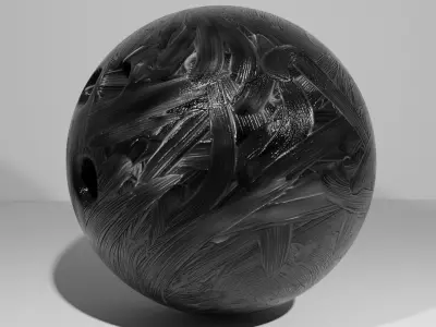 Bowling Ball Black Smear 3D model
