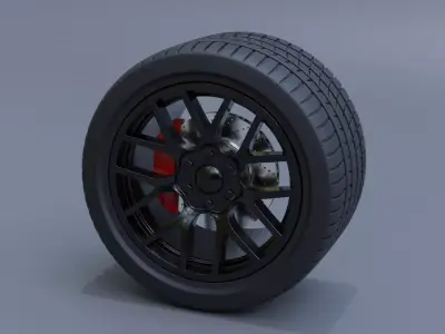 Sport Car Wheel 3D print model