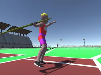 9t5 Low Poly Athletics Sports 2 Low-poly 3D model