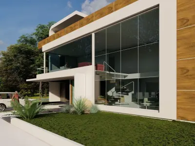 MODERN FOREST VILLA 3D model