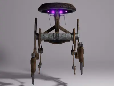 Lava Droid Free low-poly 3D model