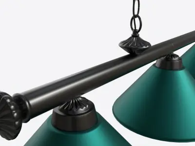 Billiard Hanging 4-light Fixture 3D model
