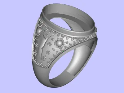 Men Oval  Ring 3D print model
