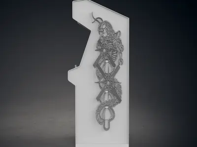 Centipede Arcade Cabinet with Lithophane 3D print model