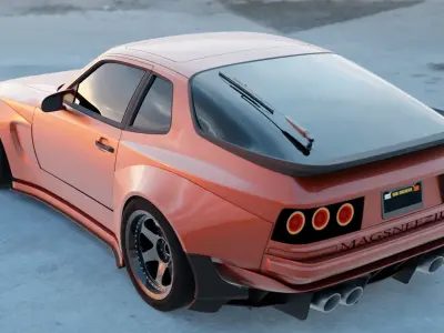 1989 Porsche 948RS GOM Styling Bodykit Low-poly 3D model