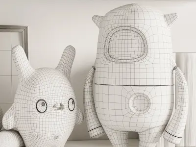 decor set for boy 3D model