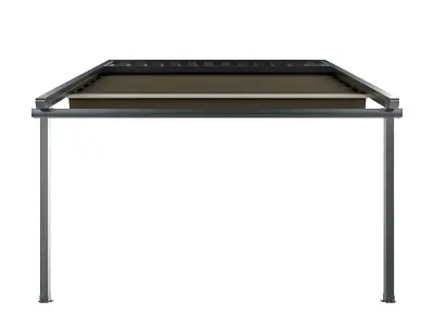 Motorized Pergola 5 chrome matte 3D model