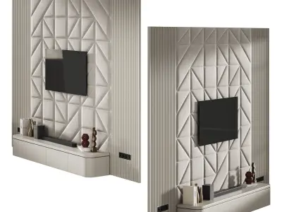 Modern TV Wall 033 3D model
