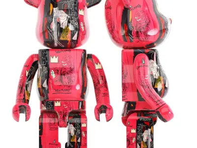 basquiat bearbrick collection 02 3D model