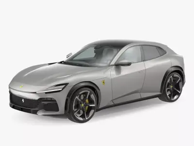 2023 Ferrari Purosangue SUV Grey 3D model