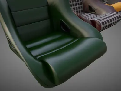 Car Seat BF Rally ST Low-poly 3D model