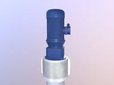 Motor Pump Low-poly 3D model