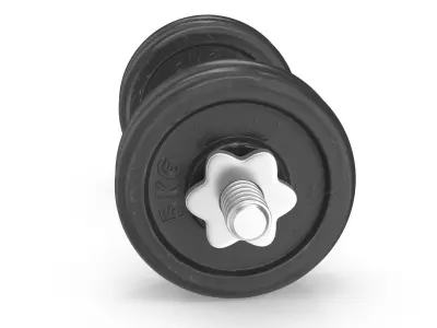 Old Dumbbell Low-poly 3D model