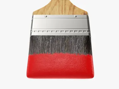 Regular painting brush 02 3D model