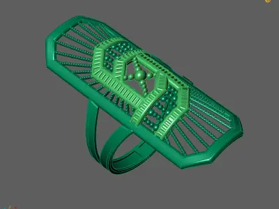 Women Long Ring Ready STL 3DM Models Womens Ring Long models 3D print model purchase