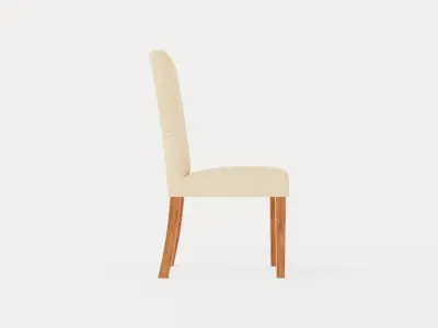 Jenny Dining Chair Beige Wood Low-poly 3D model