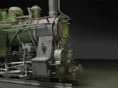 Py-27 Steam Locomotive 3D model