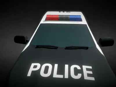 Police Vehicle Low-Poly Low-poly 3D model