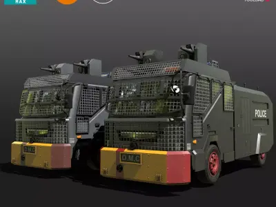 DAEJI ARMORED WATER CANNON AWC Low-poly 3D model