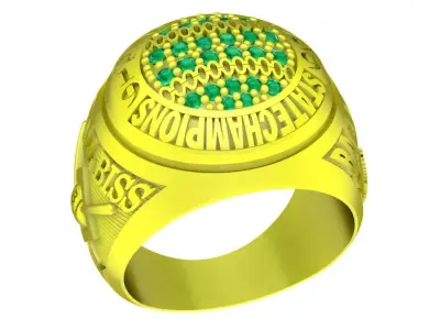 Luxury Championship Class Ring for Men 4494 3D print model