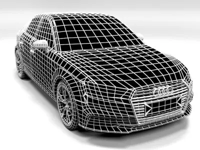 AUDI A3 SEDAN 2017 Low-poly 3D model