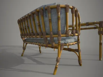 Chair Sofa Table for terrace 3D model