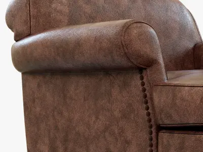 Baxter CHARLOTTE LONGE ARMCHAIR 3D model