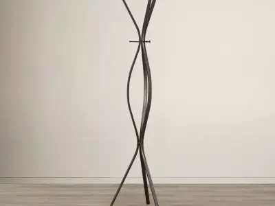 Carruth Steel Freestanding Coat Rack Free 3D model