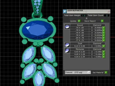 Crimson Elegance Charms Pendant 3D Printable Model 3D print model