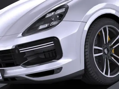  LowPoly Porsche Cayenne Turbo 2018 Low-poly 3D model