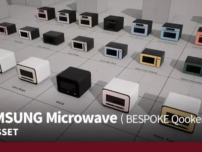 SAMSUNG Microwave - BESPOKE Qooker Low-poly 3D model