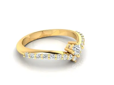 Ring M37 The luxury female ring with gems wedding 3D print model