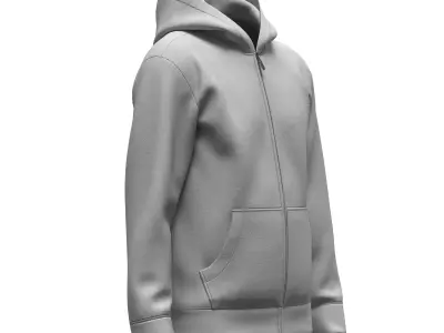 Hoodie mens sweatshirt Clo3d Marvelous Designer 3D model