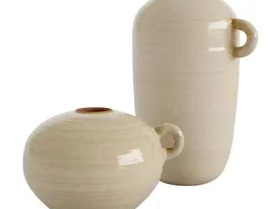 Ceramic Vase With Handle 3D model