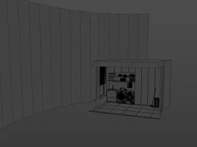 Kitchen Interior Scene 3D model