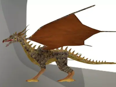 Dragon  Fantasy Medieval creature 3D model