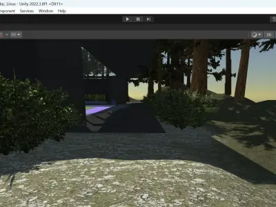 Simple Stadium Low-poly 3D model