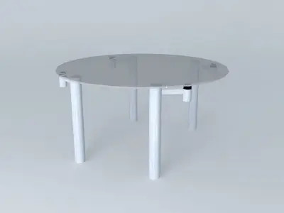 EXTENDABLE ROUND GLASS TABLE - PERCY RAMOS Free 3D model