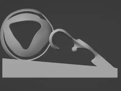 Pushing Man Figurine 3D print model