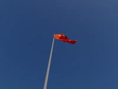 Flag of China Free low-poly 3D model