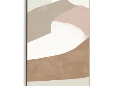 Plaster Two Photo Frame 529 Low-poly 3D model