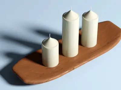 Candle arrangement Low-poly 3D model