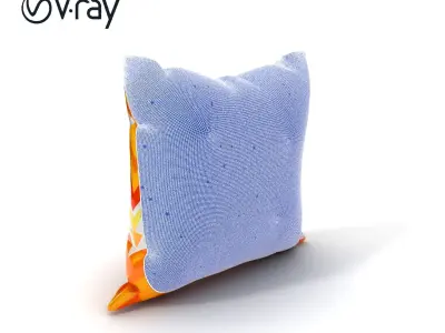 Chevron Patterned Pillow Model Pack Low-poly 3D model